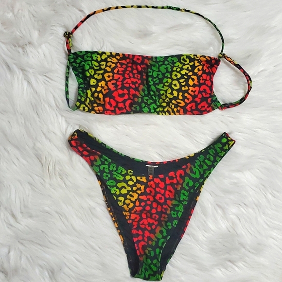 Forever 21 Other - Forever 21 rasta 2 piece bathing suit